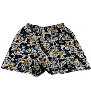Vintage Mickey Donald Allover Print Mens Medium All Cotton Boxers Disney USA 90s